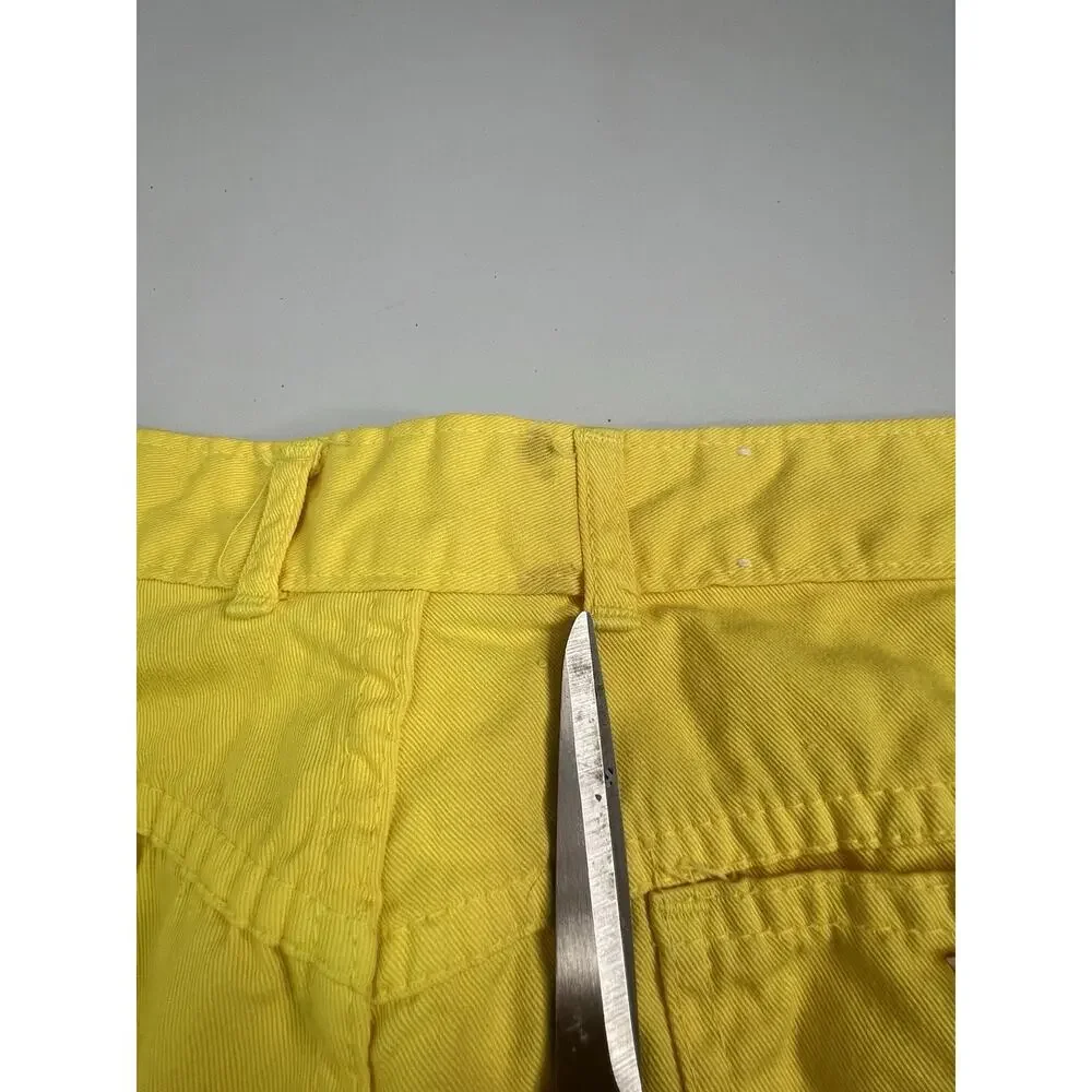 Vintage Guess Jeans Yellow Straight Leg Denim Pants Retro Men’s Size 34